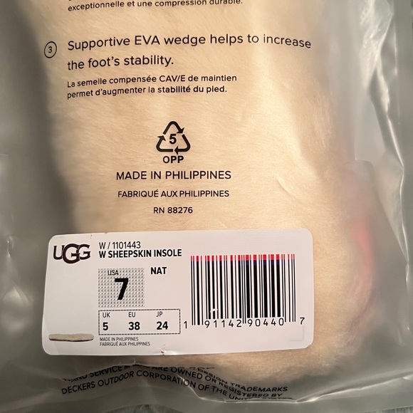 UGG Women's Sheepskin Insoles - Cream - Picture 3 of 3